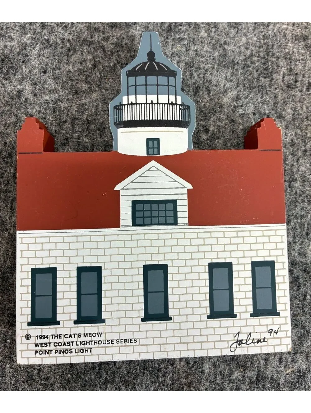 The Cat's Meow West Coast Lighthouse Series Point Pinos Light Wooden Collectible